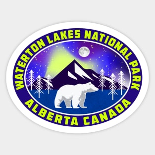 Waterton Lakes National Park Alberta Canada Bear Sticker